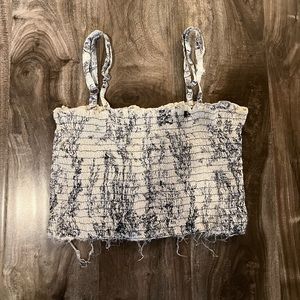 Distressed Ribbed Top with all over Floral Graphic #distressed #frayed #fairy